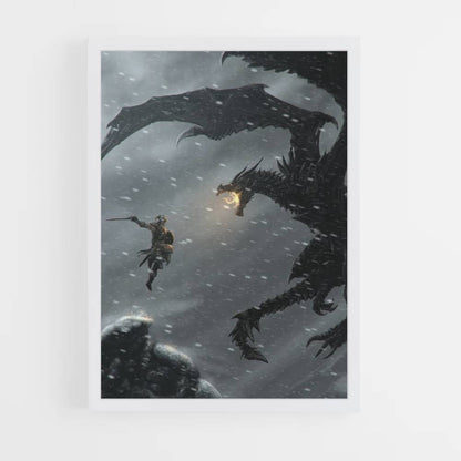 Póster Lucha del Dragón Skyrim