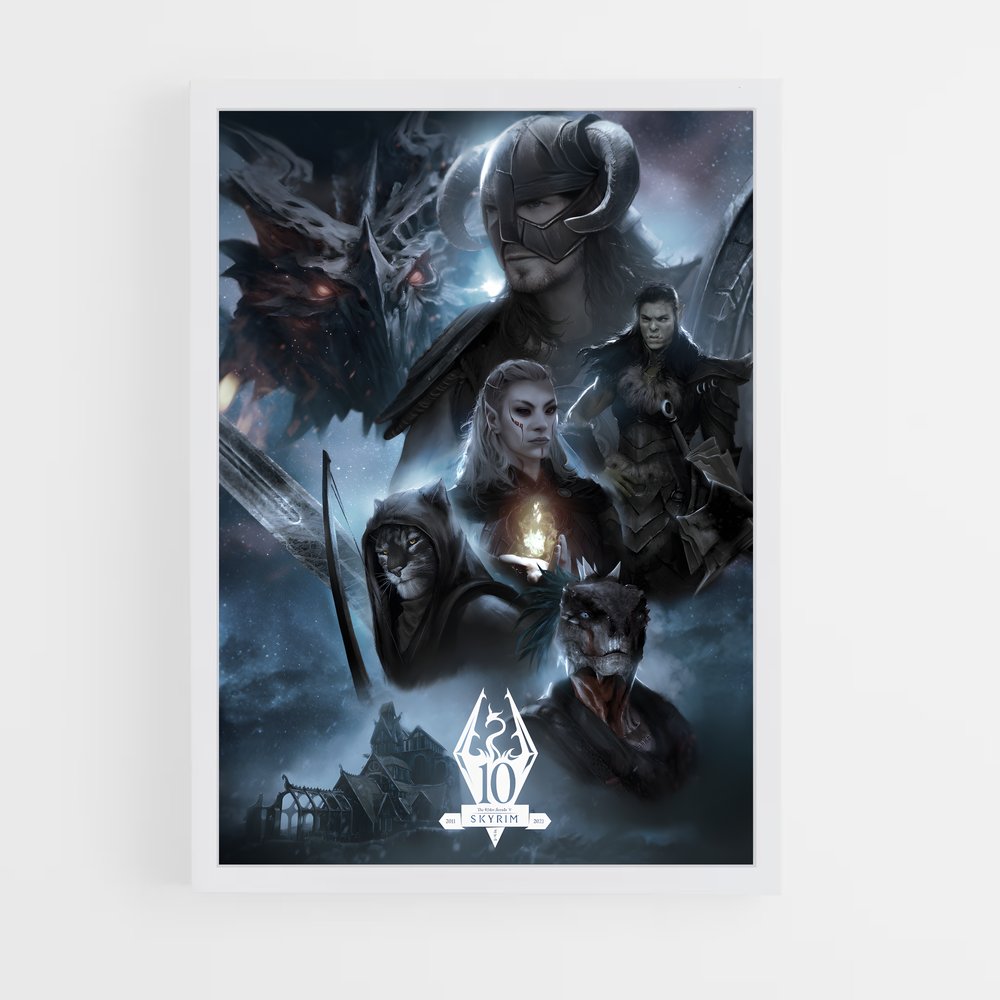 skyrim-6 cadre Blanc