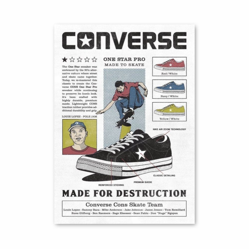 Póster Converse One Star Pro