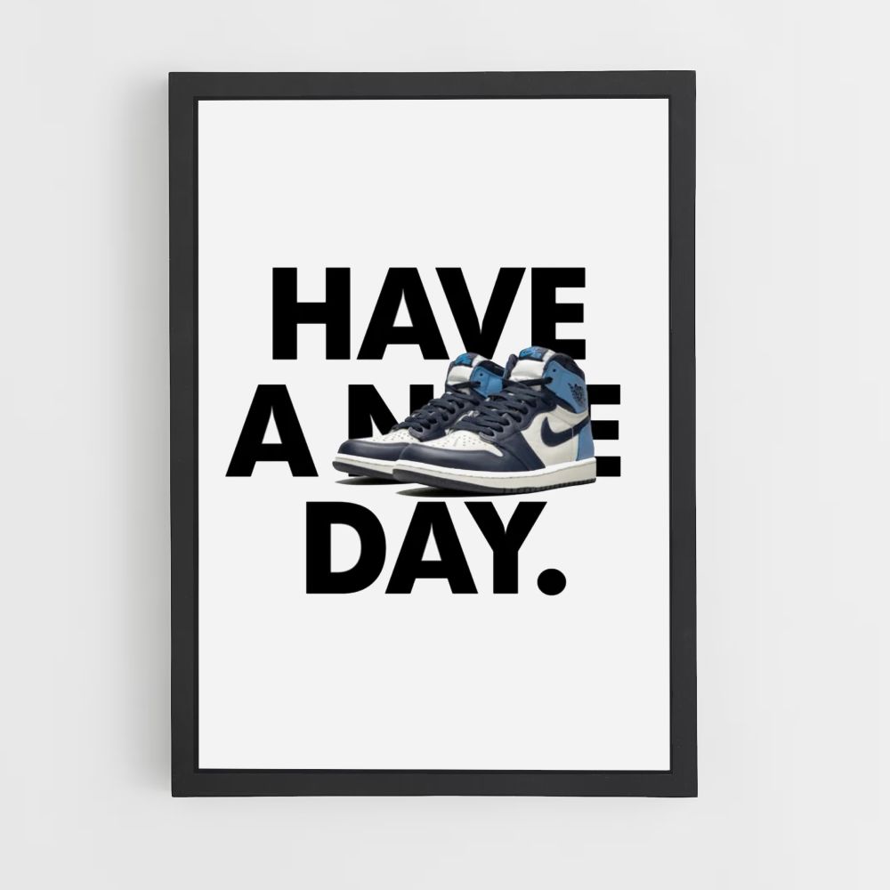 Póster Que tengas un día Nike Azul