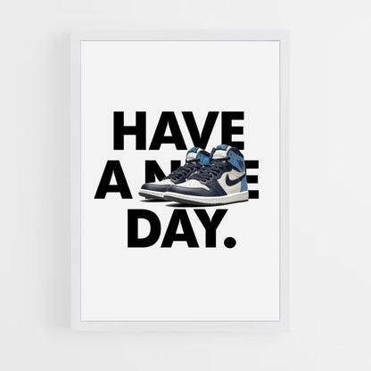 Póster Que tengas un día Nike Azul