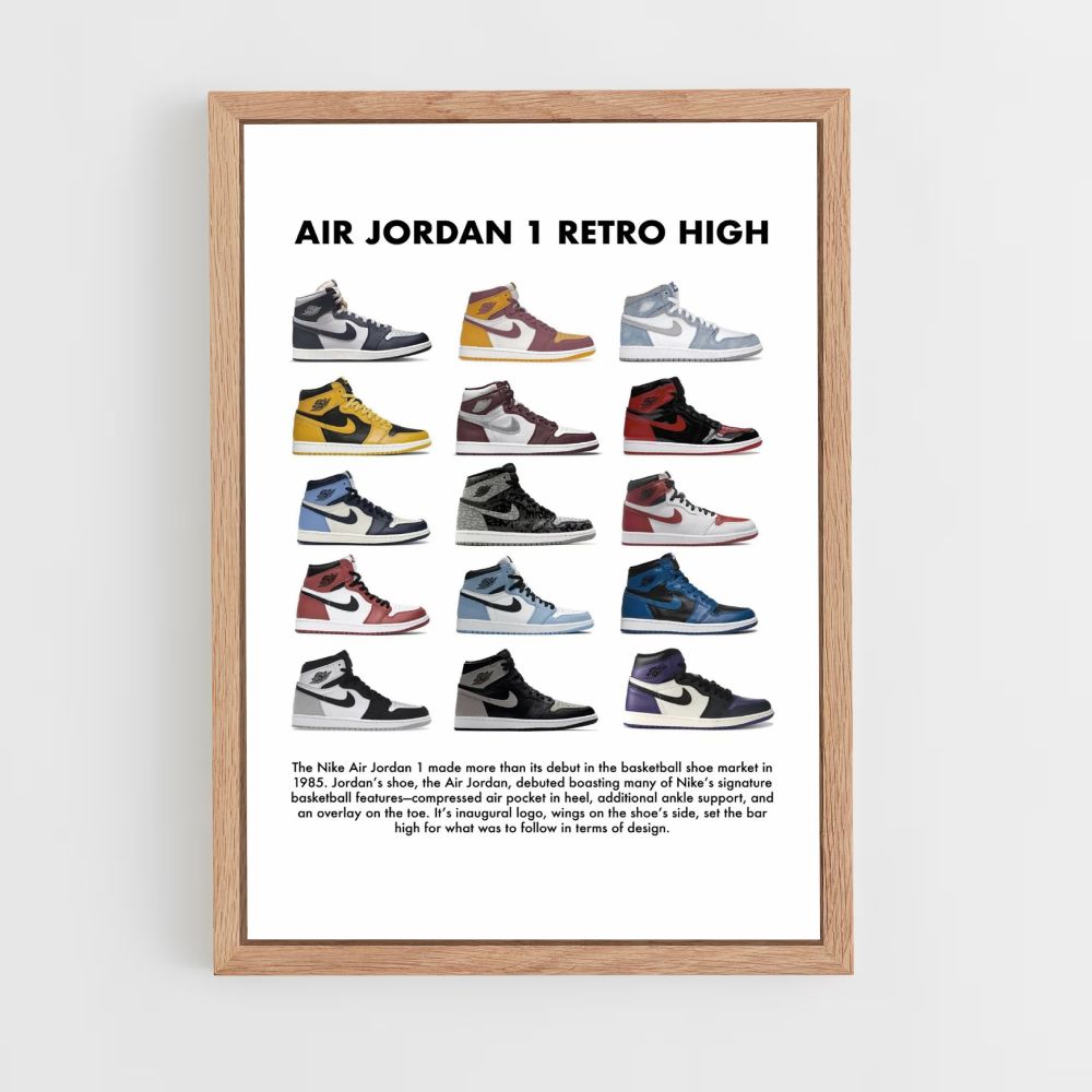 Póster Nike Air Jordan 1 Retro Alto