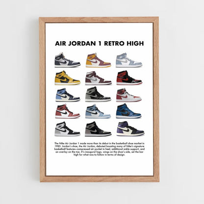 Póster Nike Air Jordan 1 Retro Alto