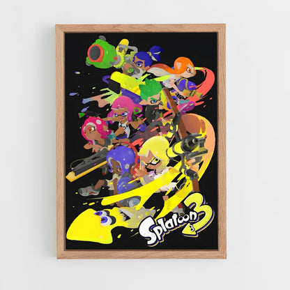 splatoon-1 cadre Bois clair