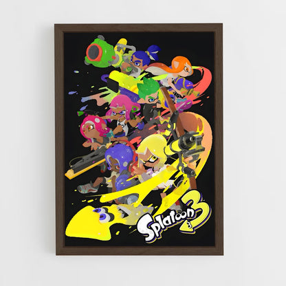 splatoon-1 cadre Bois foncé
