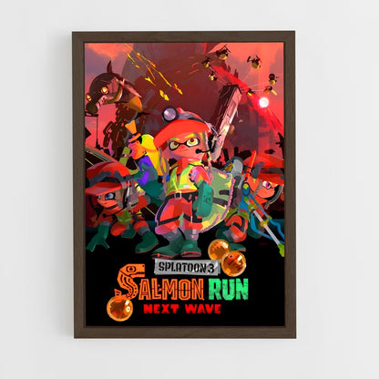splatoon-14 cadre Bois foncé