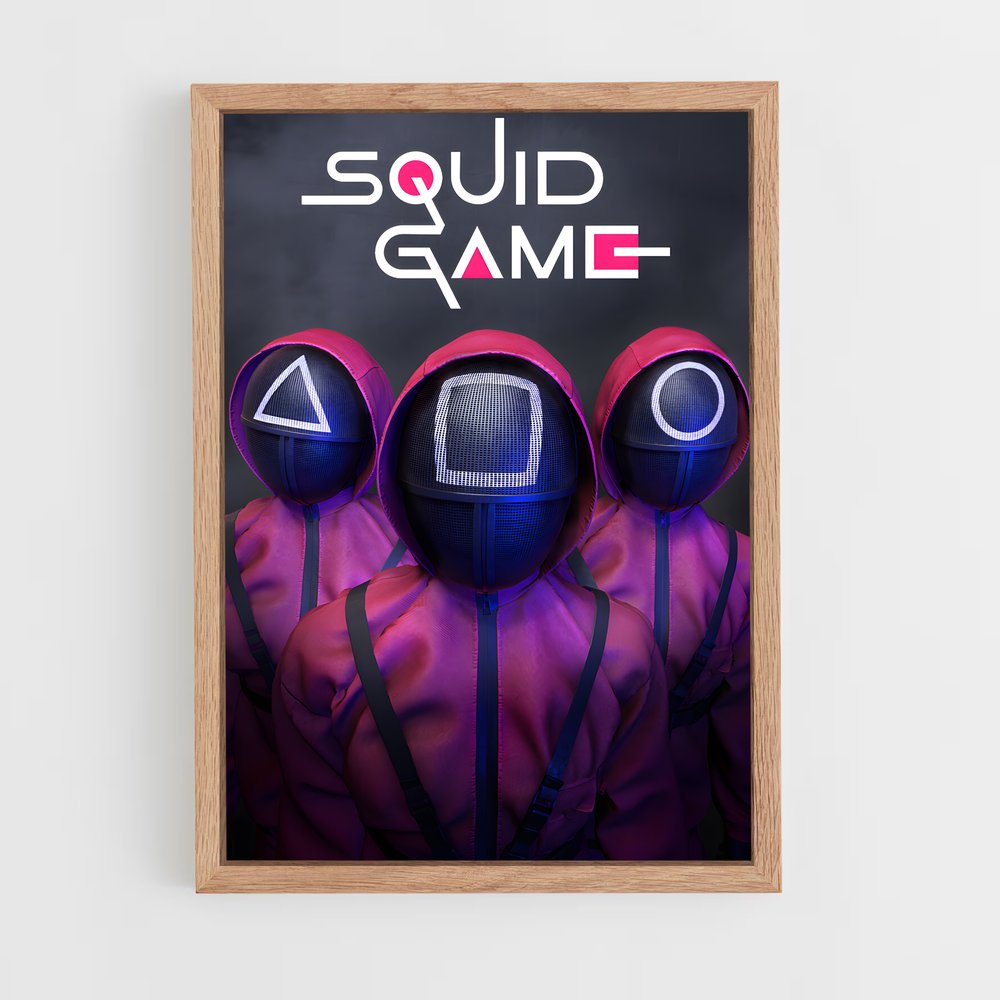 squid-game-4 cadre Bois clair