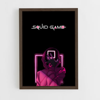 squid-game-8 cadre Bois foncé