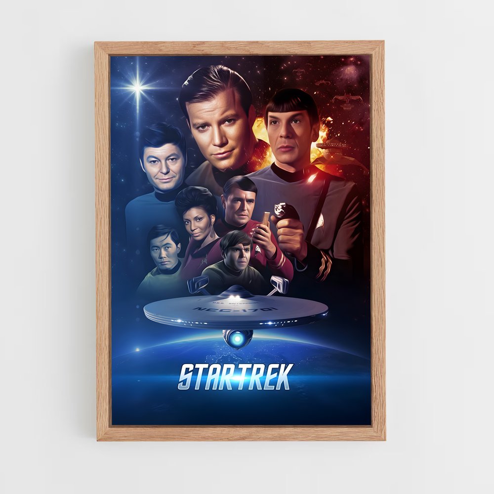 star-trek-15 cadre Bois clair