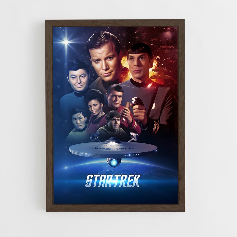 star-trek-15 cadre Bois foncé