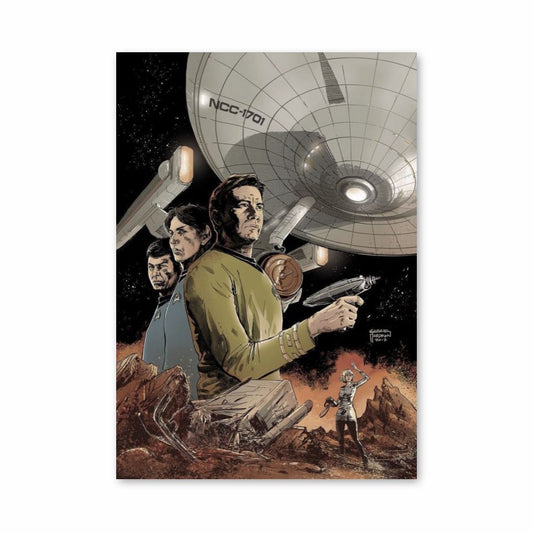 Cartel De Star Trek De Dibujos Animados