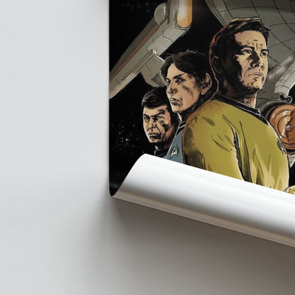 Cartel De Star Trek De Dibujos Animados