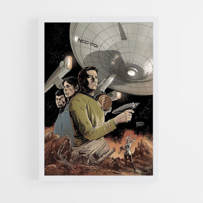 Cartel De Star Trek De Dibujos Animados