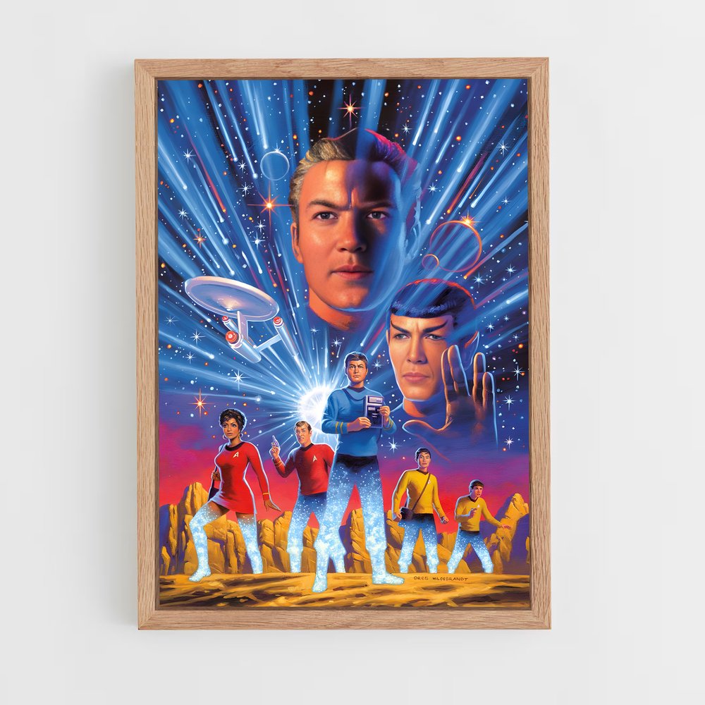 star-trek-9 cadre Bois clair