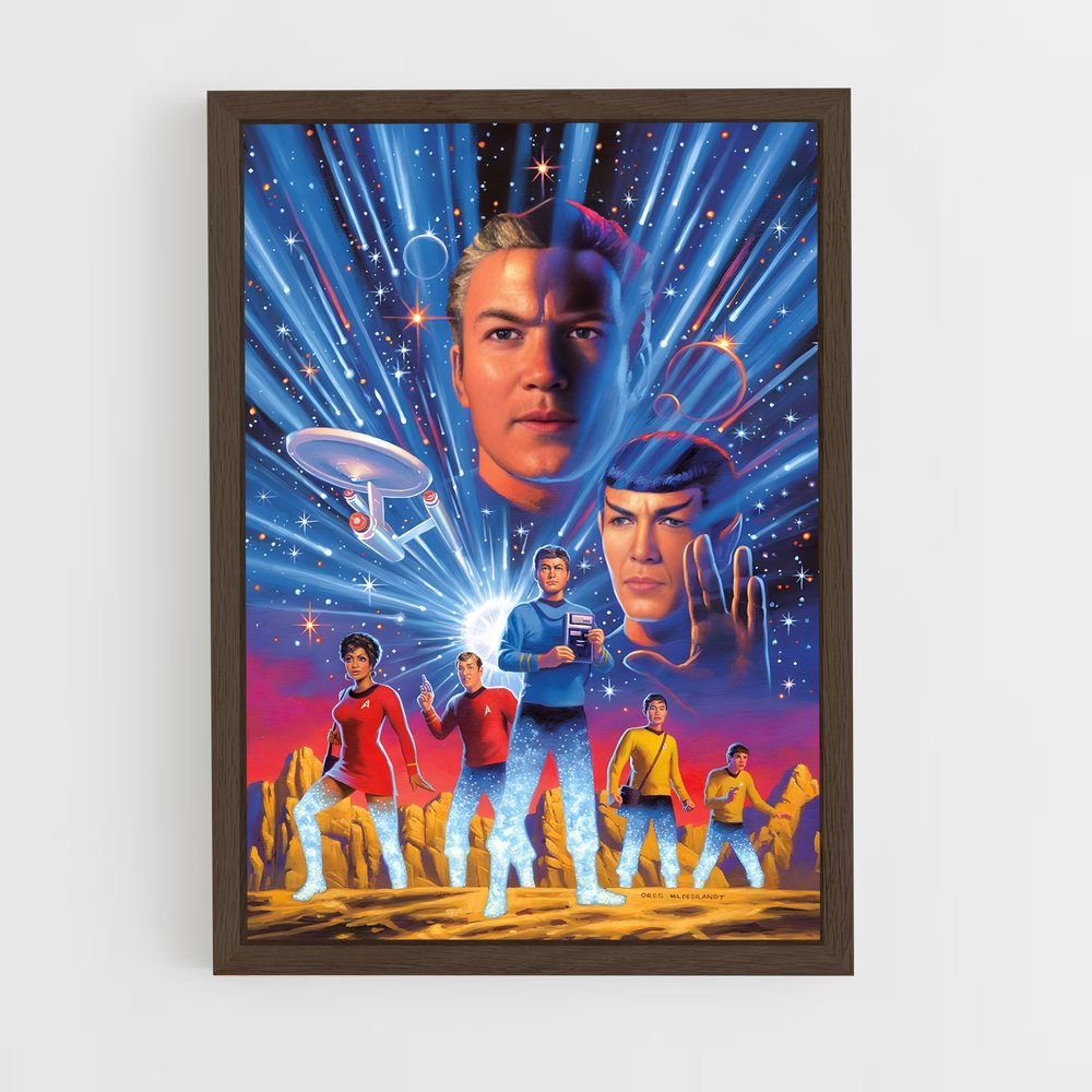 star-trek-9 cadre Bois foncé