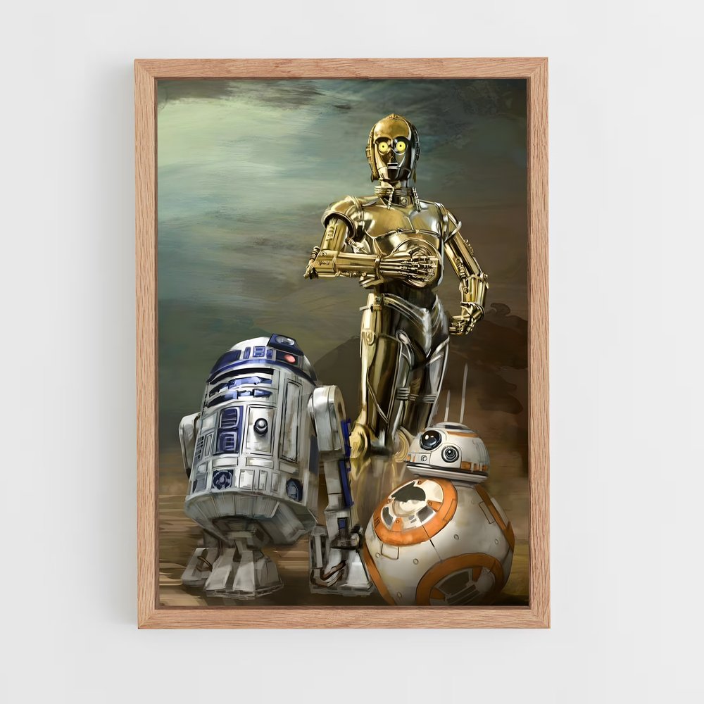 star-wars-21 cadre Bois clair