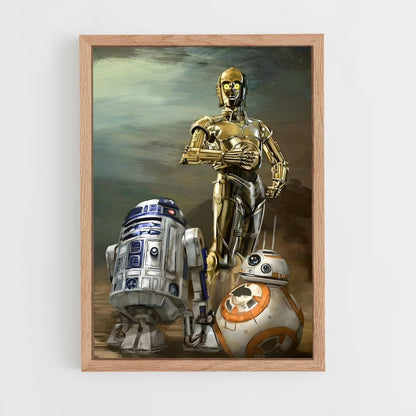star-wars-21 cadre Bois clair