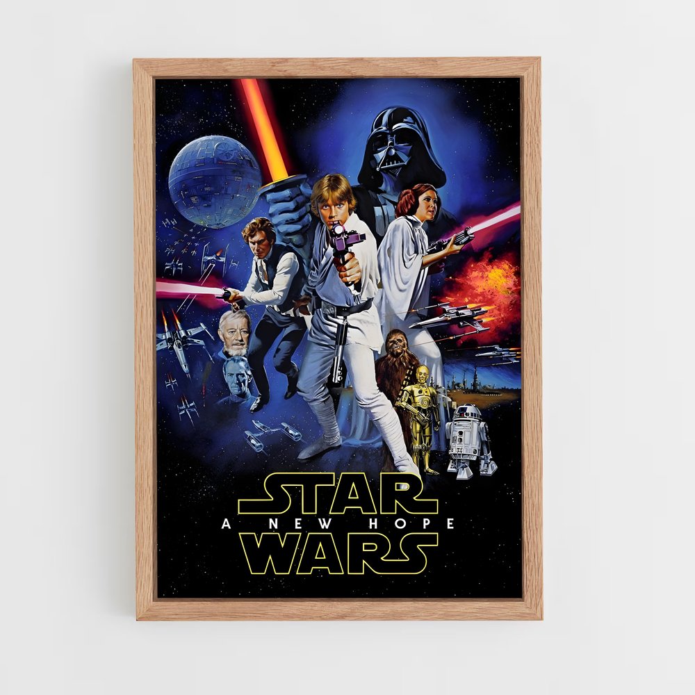 star-wars-3 cadre Bois clair