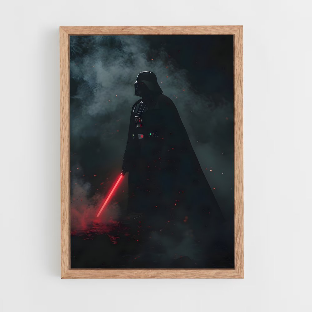 star-wars-40 cadre Bois clair