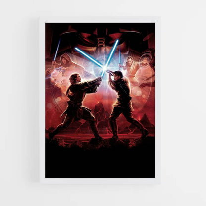 Póster Lucha contra Anakin Obiwan