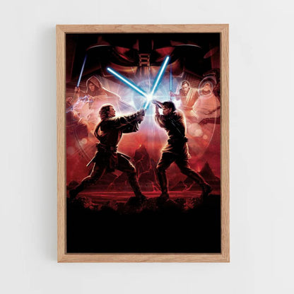 Póster Lucha contra Anakin Obiwan