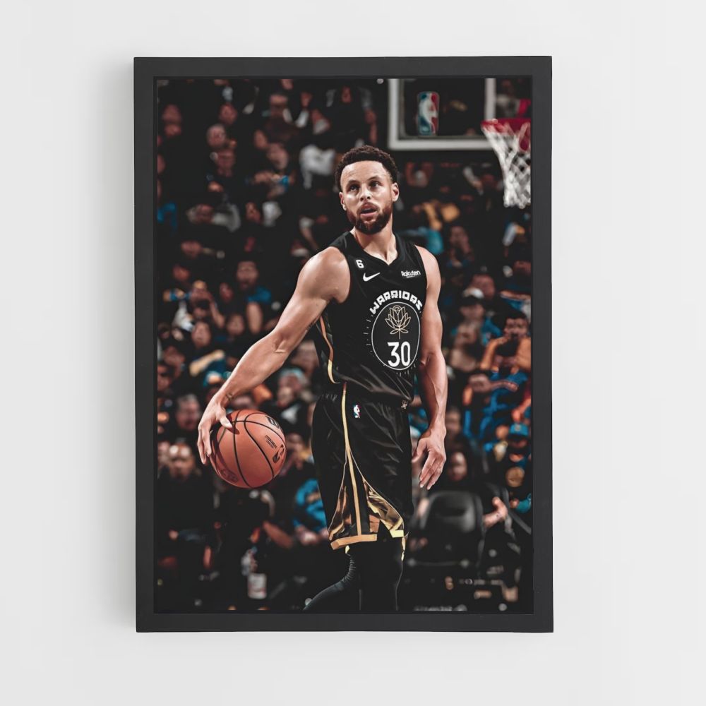 Póster Stephen Curry regateando