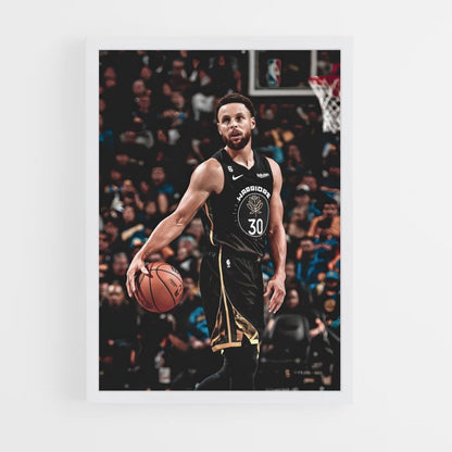 Póster Stephen Curry regateando