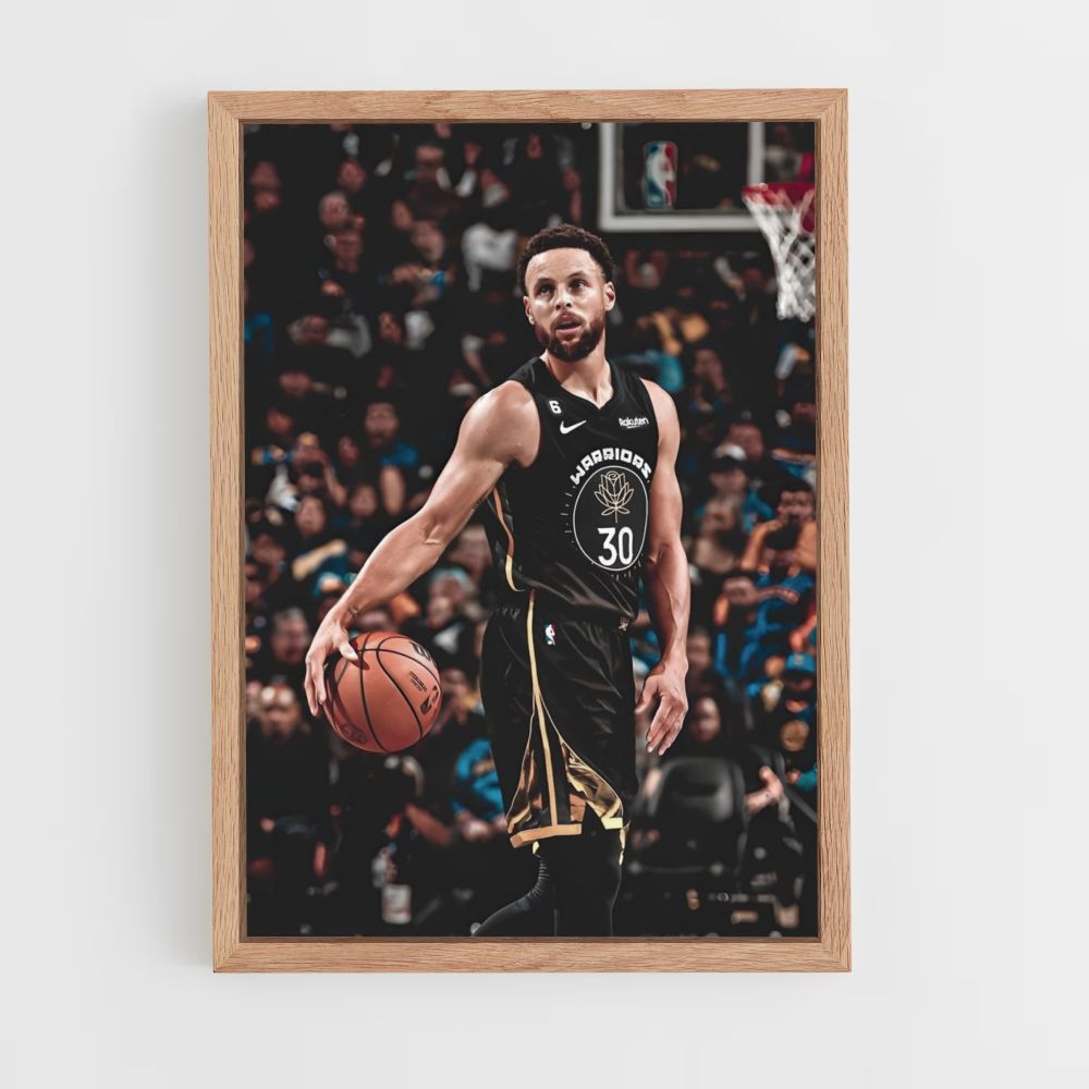 Póster Stephen Curry regateando