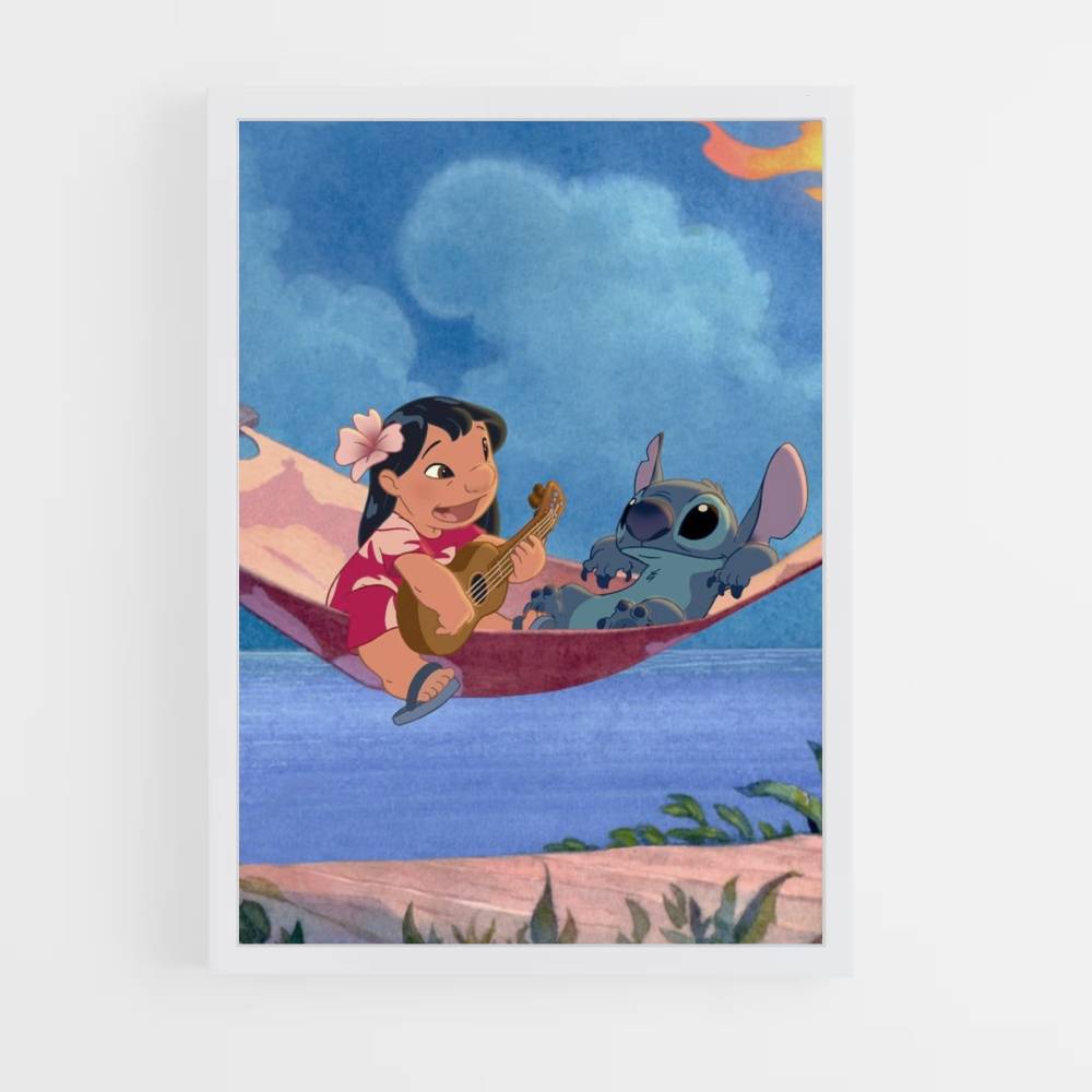 Póster Lilo Stitch Hamaca