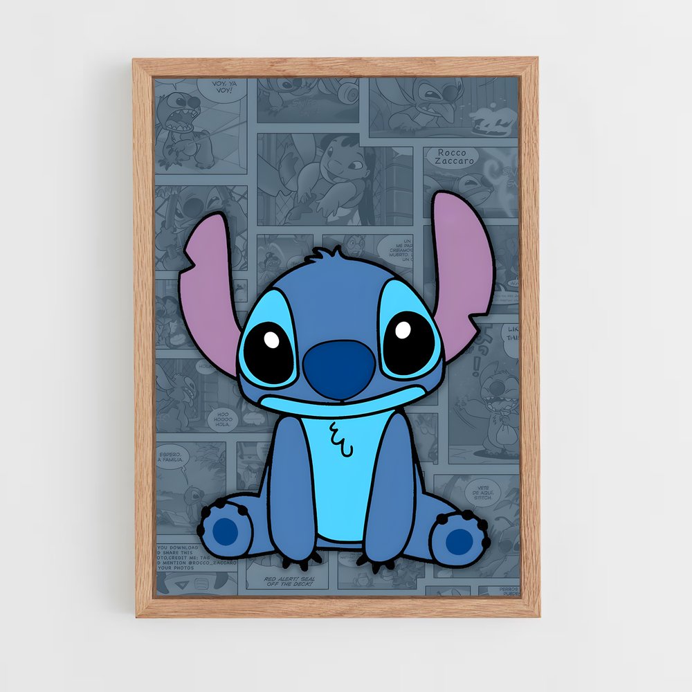 stitch-9 cadre Bois clair