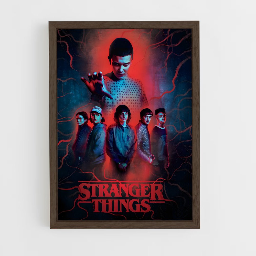 stranger-things-2 cadre Bois foncé