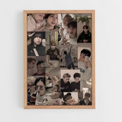 stray-kids-5 cadre Bois clair