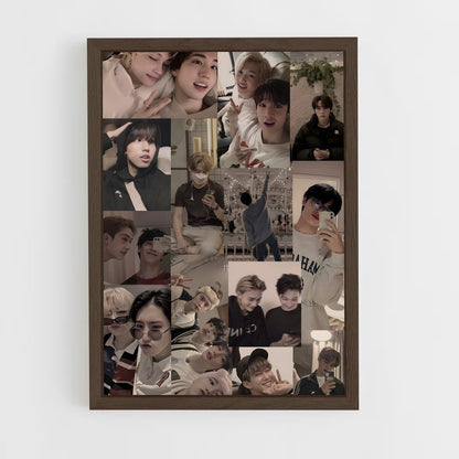 stray-kids-5 cadre Bois foncé