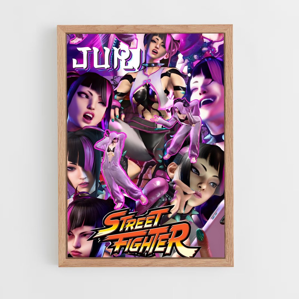 street-fighter-10 cadre Bois clair