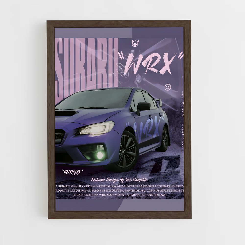 subaru-13 cadre Bois foncé