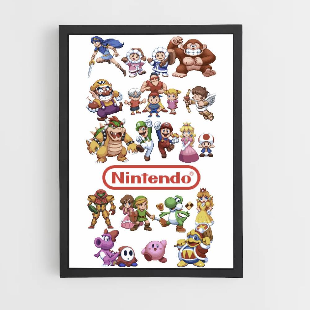 Póster Super Smash Bros Pixel