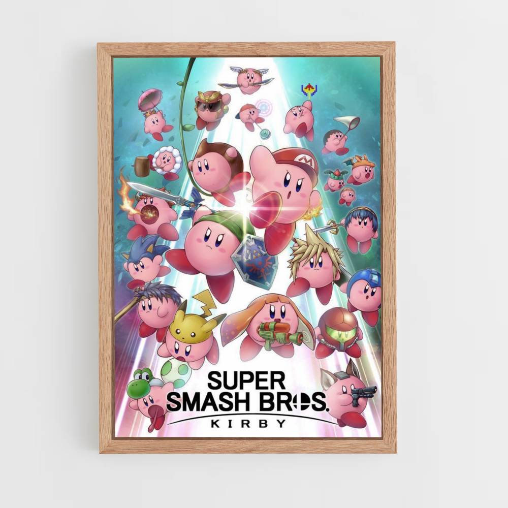 Póster Super Smash Kirby