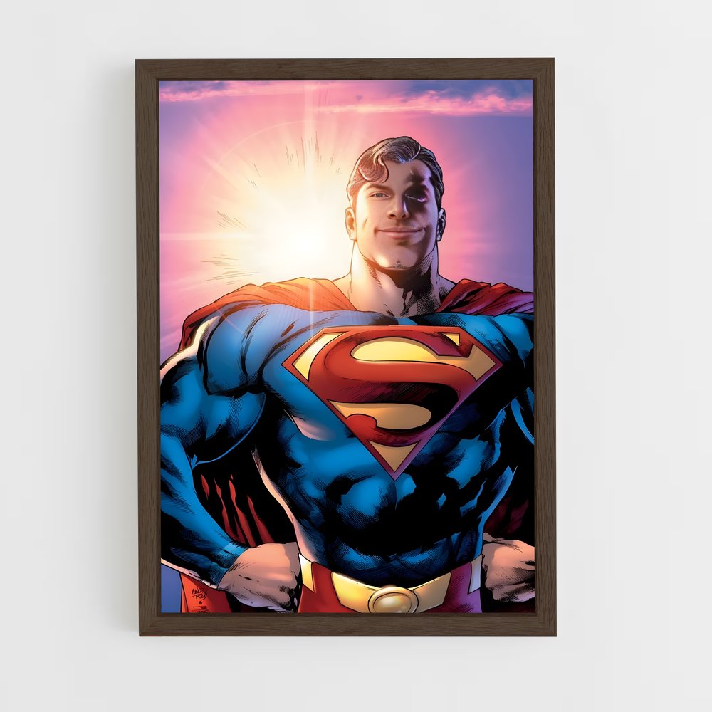 superman-12 cadre Bois foncé