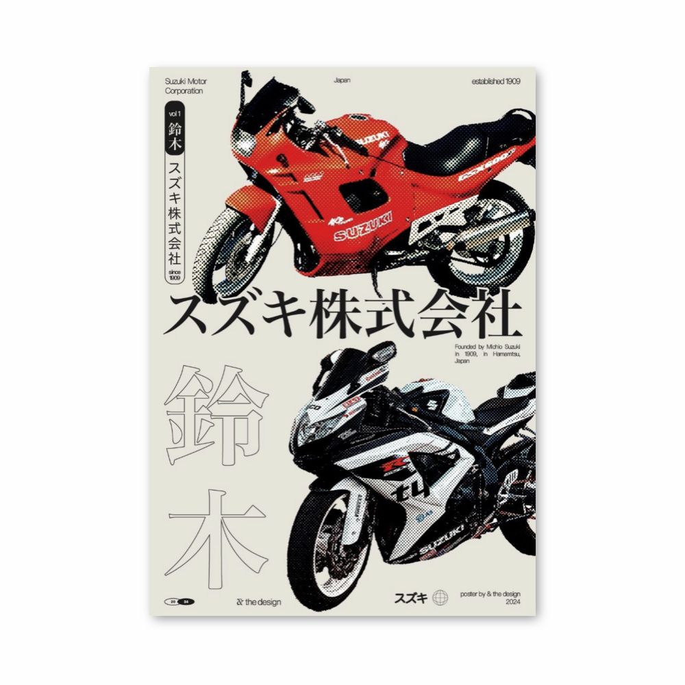 Póster Moto japonesa