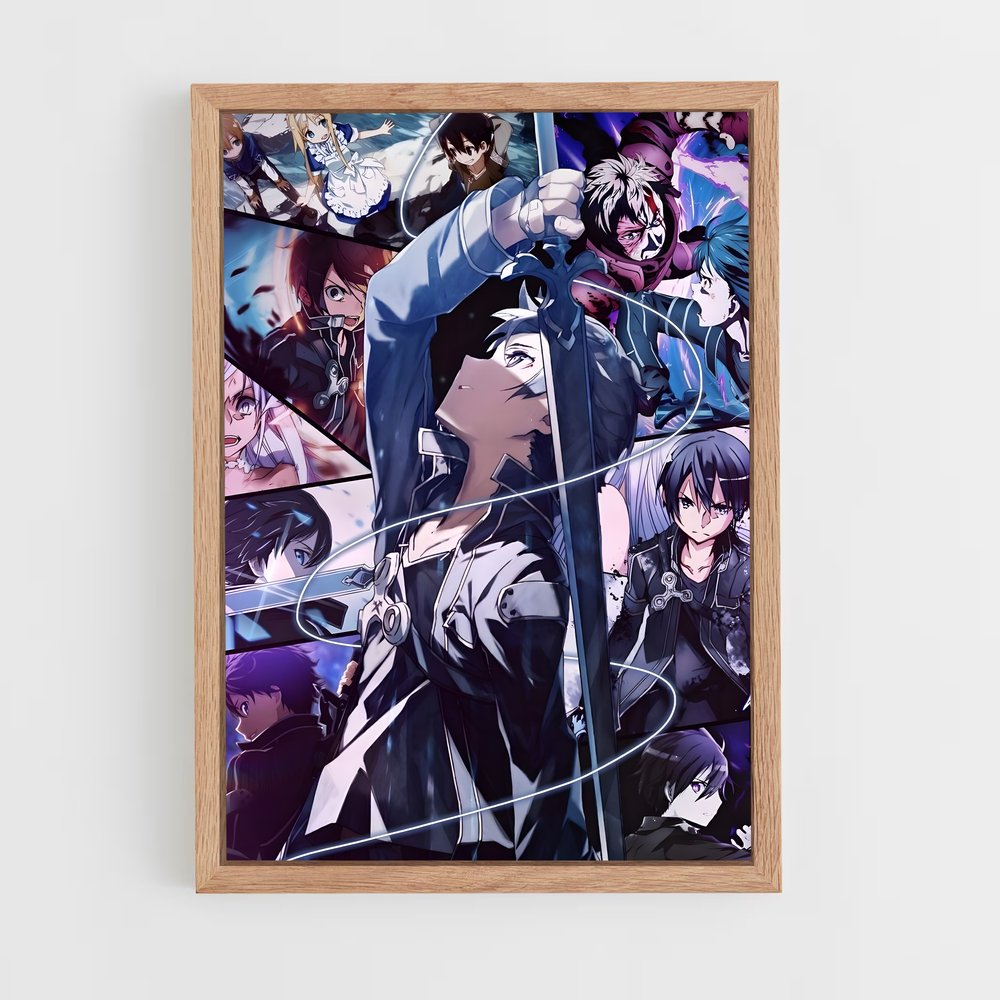 sword-art-online-6 cadre Bois clair