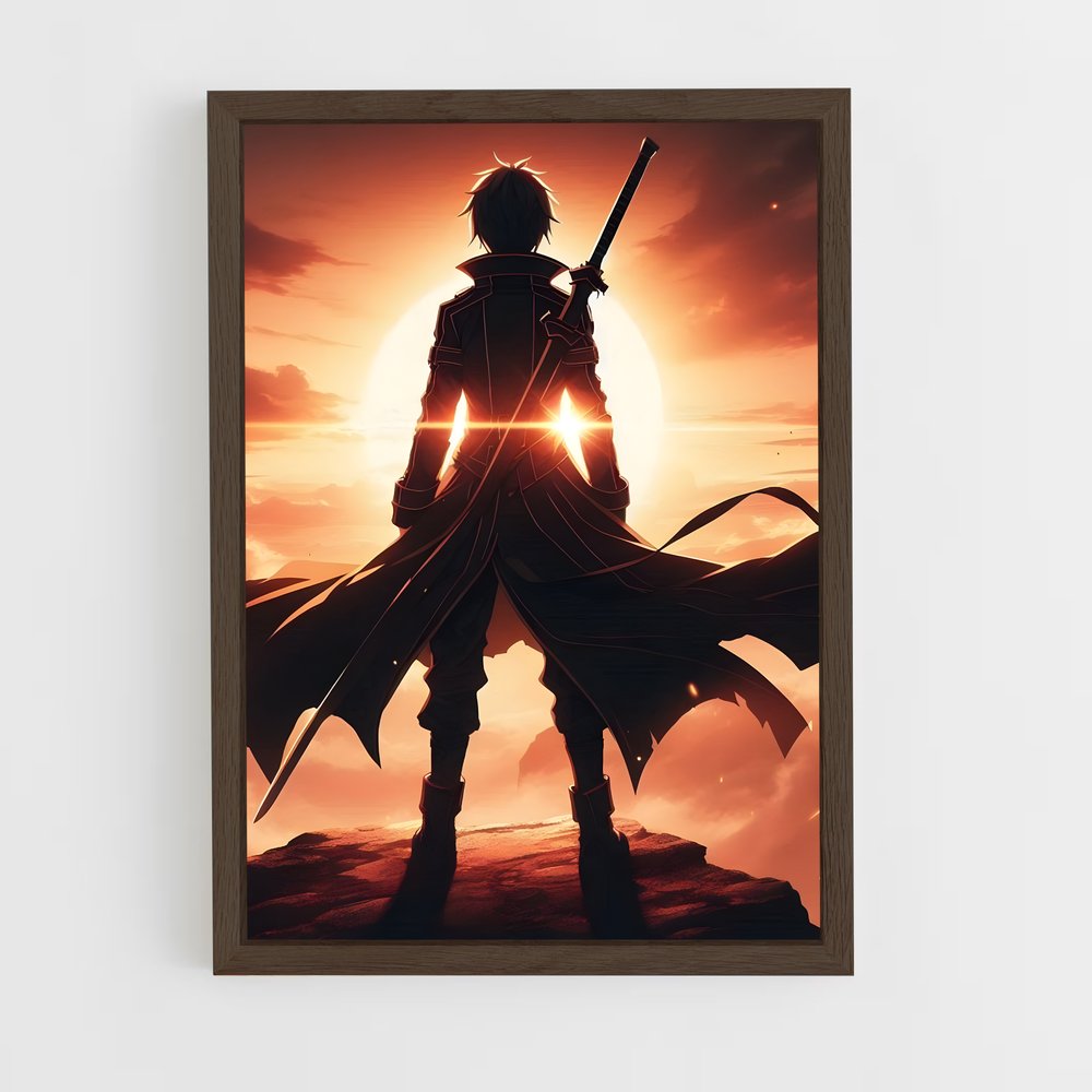 sword-art-online-8 cadre Bois foncé