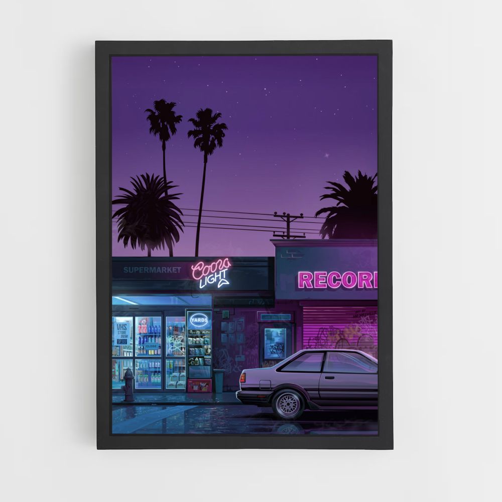 Póster Tienda Synthwave