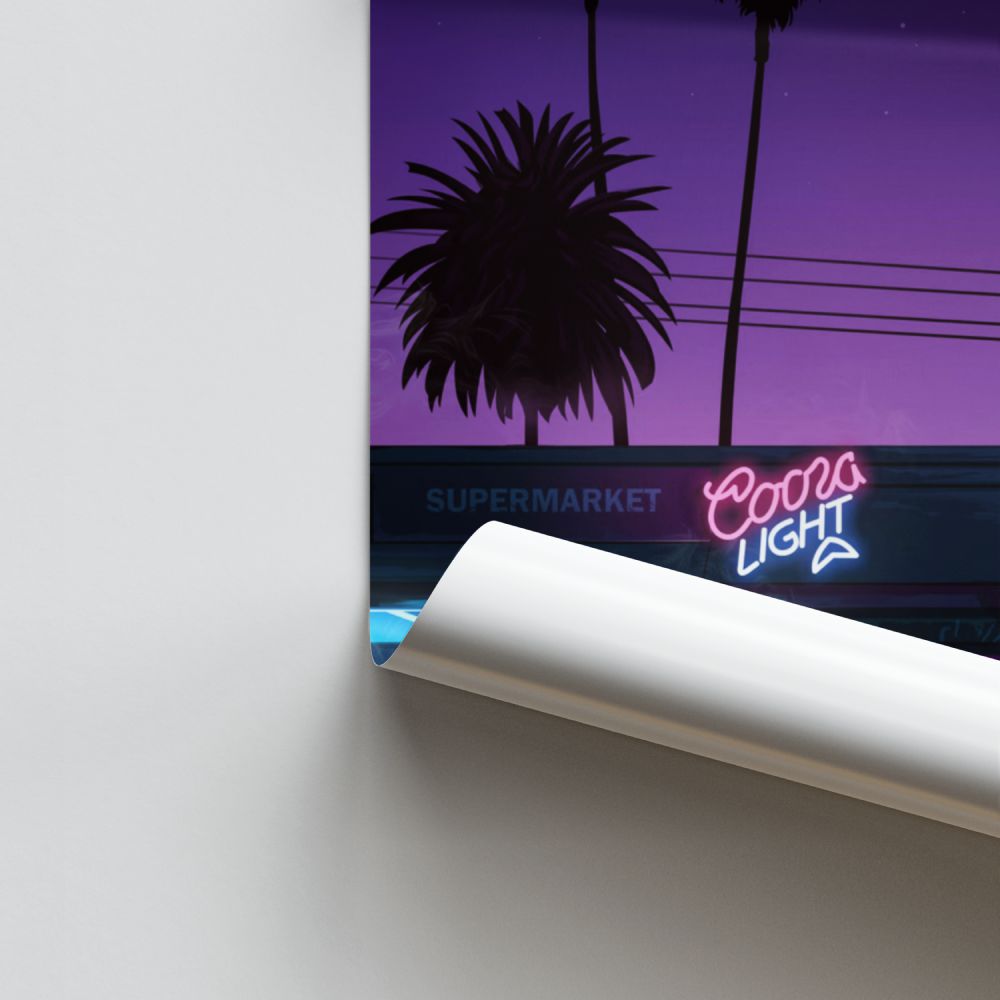 Póster Tienda Synthwave