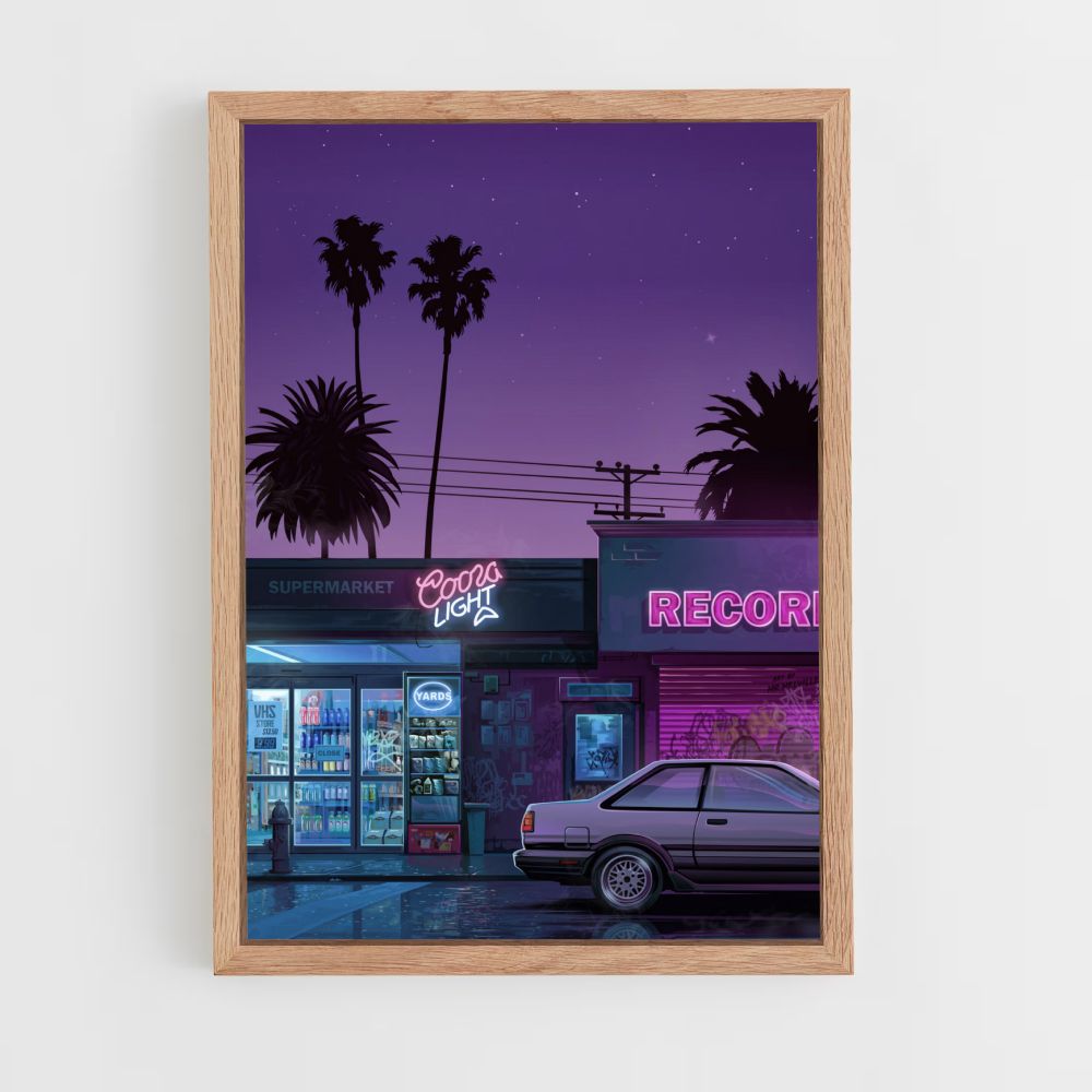 Póster Tienda Synthwave