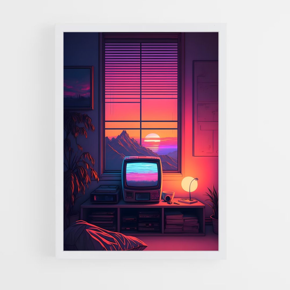 synthwave-2 cadre Blanc