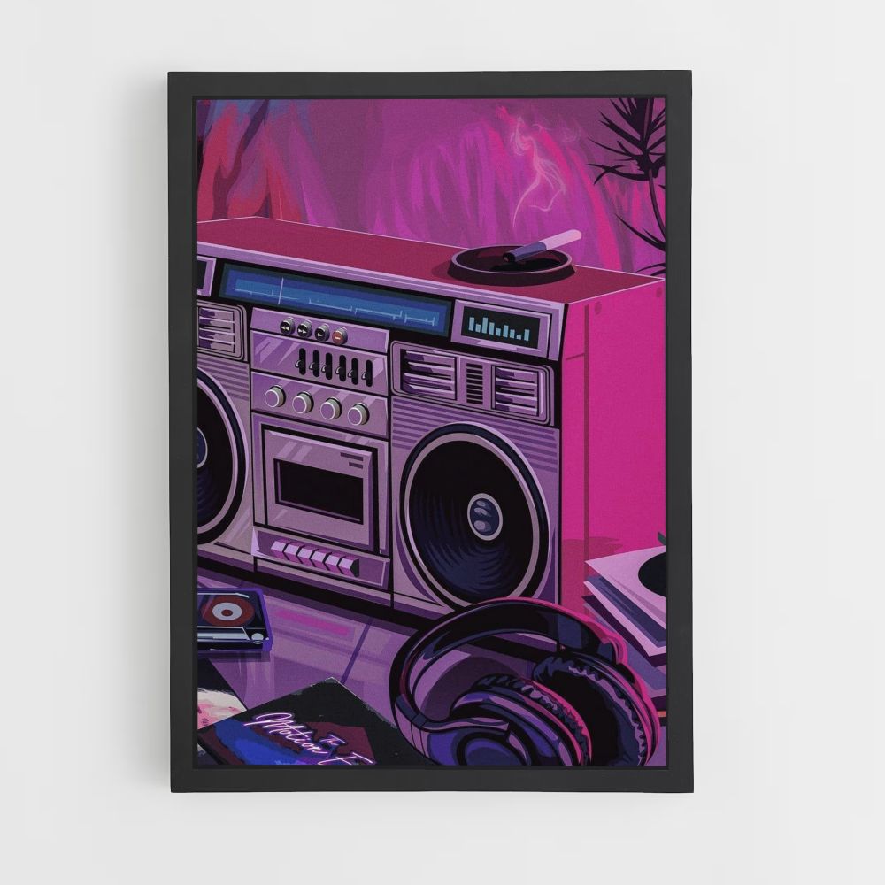 Póster Radio Synthwave