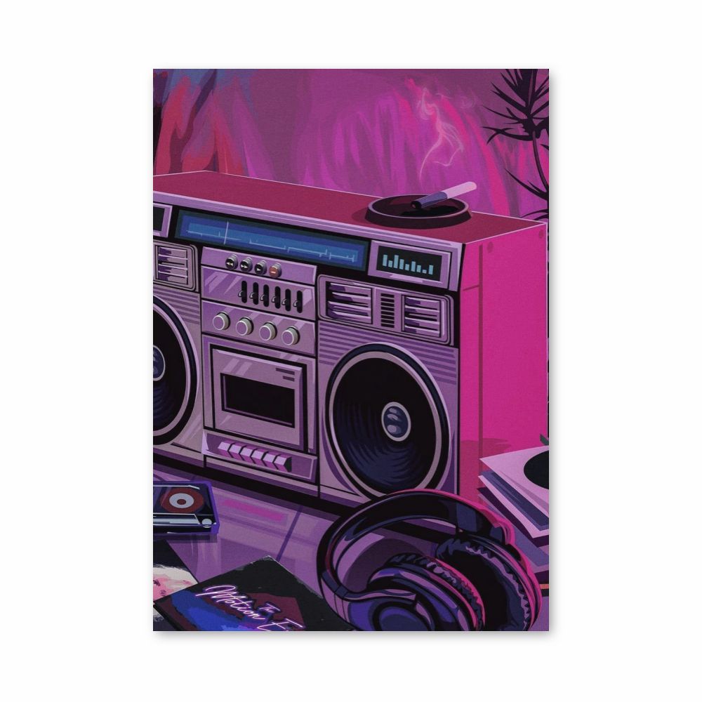 Póster Radio Synthwave