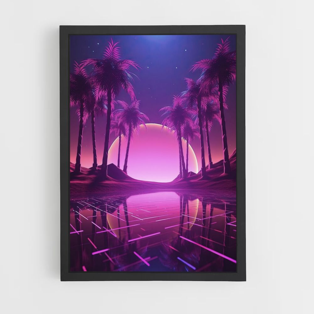 Póster Synthwave Miami