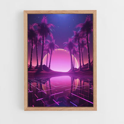 Póster Synthwave Miami