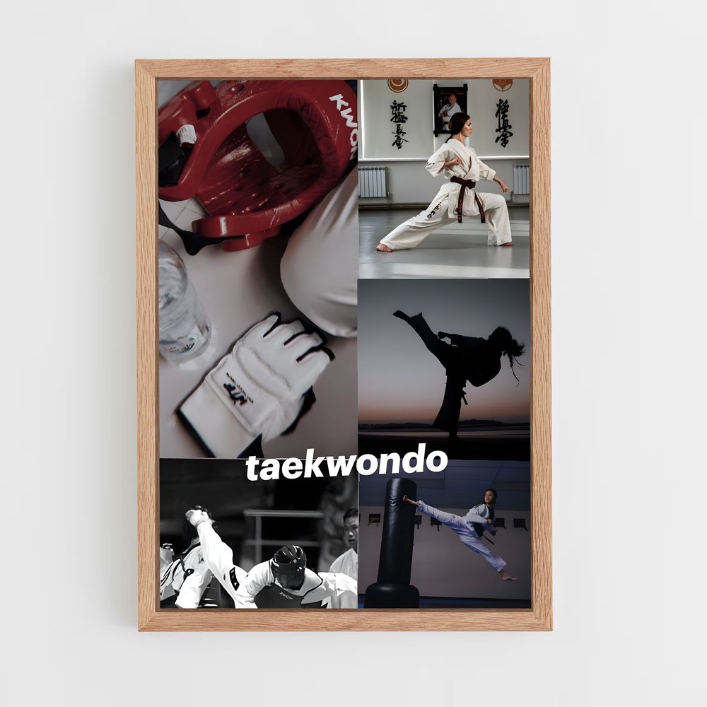 taekwondo-2 cadre Bois clair